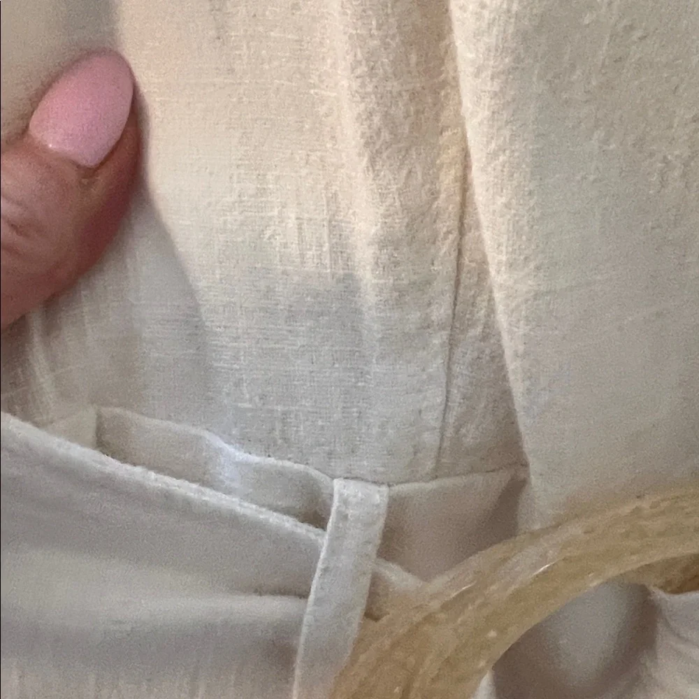 Anthropologie Linen Blend Cape Cod Sleeveless Jumpsuit with Belt - Picture 4 of 15